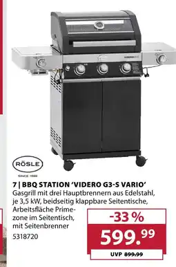 Dehner Rösle bbq station 'videro g3-s vario' Angebot
