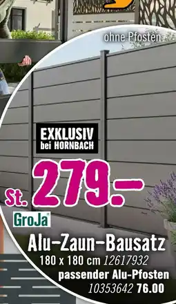 Hornbach Groja alu-zaun-bausatz Angebot