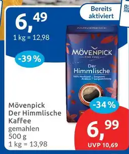 Budni Mövenpick der himmlische kaffee Angebot