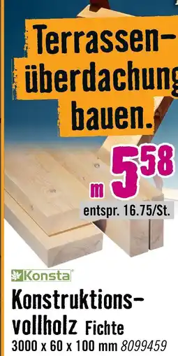 Hornbach Konsta konstruktionsvollholz fichte Angebot
