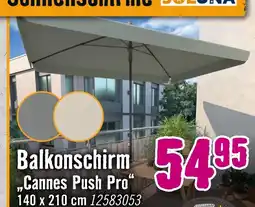 Hornbach Balkonschirm „cannes push pro“ Angebot