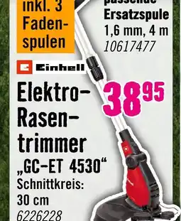 Hornbach Einhell elektro-rasentrimmer gc-et 4530 Angebot