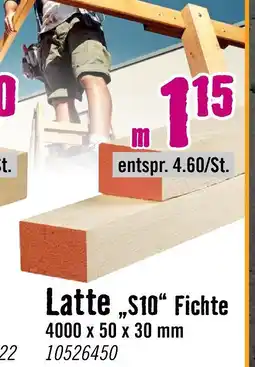 Hornbach Latte „s10“ fichte Angebot