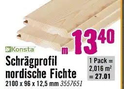 Hornbach Konsta schrägprofil nordische fichte Angebot