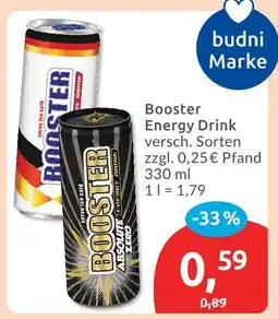 Budni Budni marke booster energy drink Angebot