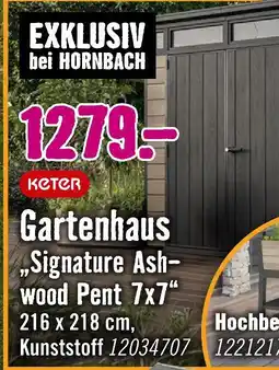 Hornbach Keter gartenhaus signature ashwood pent 7x7 Angebot