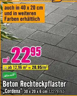 Hornbach Lusit beton rechteckpflaster cordena Angebot