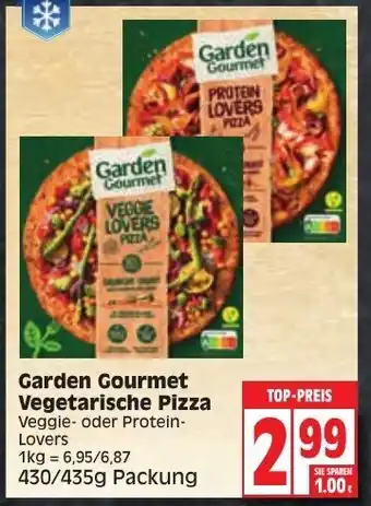 Edeka Garden Gourmet Vegetarische Pizza 430/435g Angebot