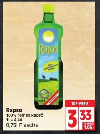 Edeka Rapso 100% Reines Rapsöl 0,75L Angebot