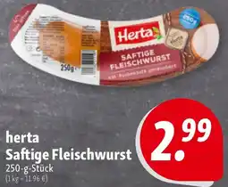 Nah & Frisch herta Saftige Fleischwurst Angebot
