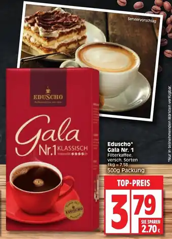 Edeka Eduscho Gala Nr. 1 , 500g Angebot