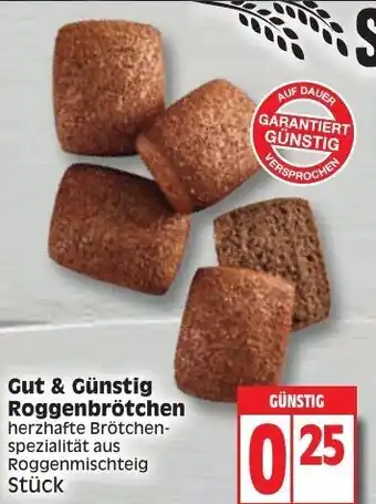 Edeka Gut & Günstig Roggenbrötchen Angebot