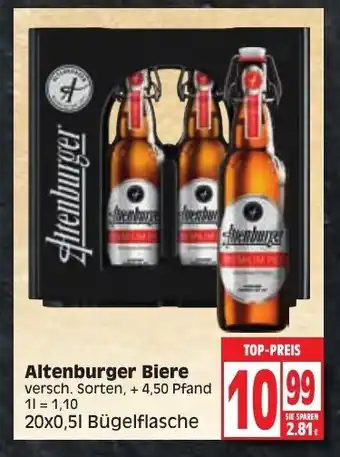 Edeka Altenburger Biere 20x0,5L Angebot