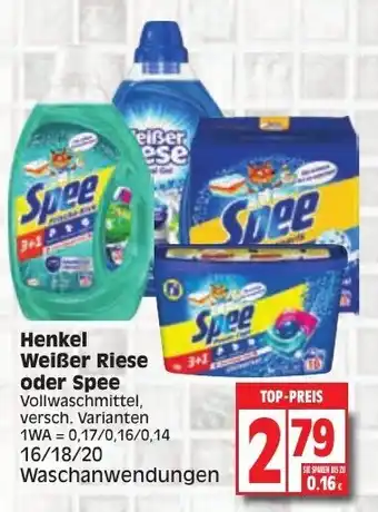 Edeka Henkel Weißer Riese oder Spee Angebot