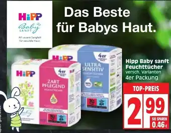 Edeka Hipp Baby Sanft Feuchttücher Angebot