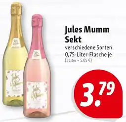 Nah & Frisch Jules Mumm Sekt Angebot
