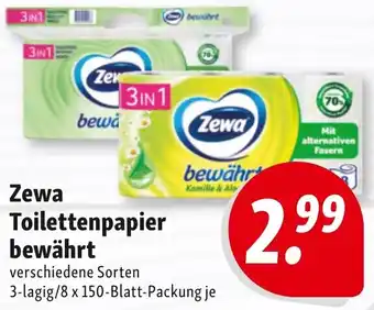 Nah & Frisch Zewa Toilettenpapier bewährt Angebot