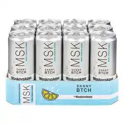 Netto Marken-Discount Moskovskaya SKNNY BTCH Soda, Vodka & Lemon 10,0 % vol 0,33 Liter, 12er Pack Angebot