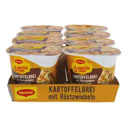 Netto Marken-Discount Maggi 5 Minuten Terrine Kartoffelbrei mit Röstzwiebeln 56 g, 8er Pack Angebot