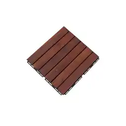 Netto Marken-Discount 9er-Set Massivholz-Klickfliese aus Akazienholz, ca. 30 x 30 cm - Braun Angebot