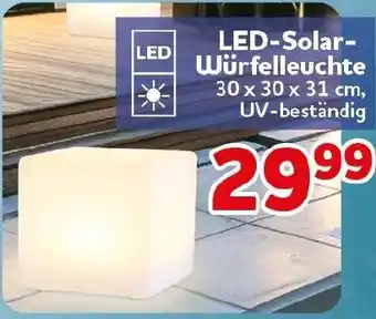 CENTERSHOP LED-Solar Würfelleuchte Angebot