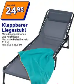 Action Klappbarer Liegestuhl Angebot