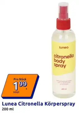Action Lunea Citronella Körperspray Angebot