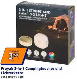 Action Froyak 2-in-1 Campingleuchte und Lichterkette Angebot
