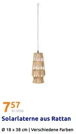 Action Solarlaterne aus Rattan Angebot