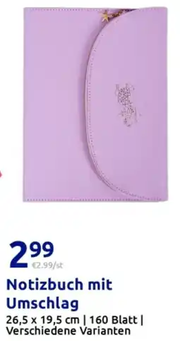 Action Notizbuch mit Umschlag Angebot