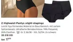 Tchibo 2 Highwaist-Pantys light-shaping Angebot