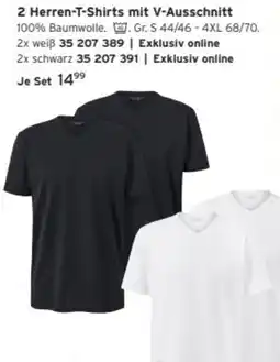 Tchibo 2 Herren-T-Shirts mit V-Ausschnitt Angebot