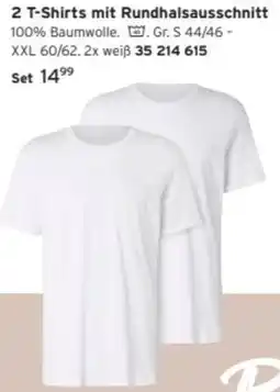 Tchibo 2 T-Shirts mit Rundhalsausschnitt Angebot