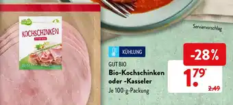 Aldi Süd Gut Bio Kochschinken oder Kasseler 100g Angebot