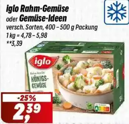 Simmel iglo Rahm-Gemüse oder Gemüse-Ideen Angebot