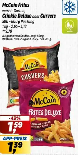 Simmel McCain Frites, Crinkle Deluxe oder Curvers Angebot