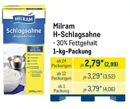 METRO Milram H-Schlagsahne Angebot
