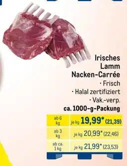 METRO Irisches Lamm Nacken-Carrée Angebot