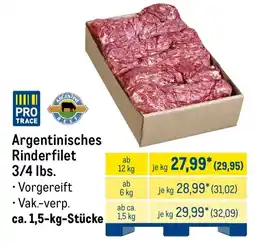 METRO Argentinisches Rinderfilet 3/4 lbs. Angebot