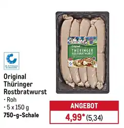 METRO Original Thüringer Rostbratwurst Angebot