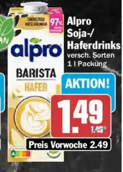 AEZ Alpro Soja-/ Haferdrinks Angebot
