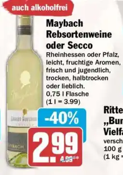 AEZ Maybach Rebsortenweine oder Secco Angebot