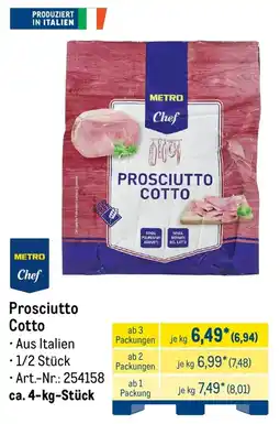 METRO METRO Chef Prosciutto Cotto Angebot