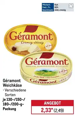 METRO Géramont Weichkäse Angebot