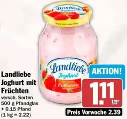 AEZ Landliebe Joghurt mit Früchten Angebot