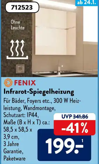 Aldi Süd Fenix Infrarot Spiegelheizung Angebot