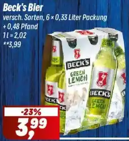 Simmel Beck's Bier Angebot