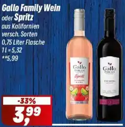 Simmel Gallo Family Wein oder Spritz Angebot