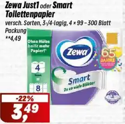 Simmel Zewa Just1 oder Smart Toilettenpapier Angebot