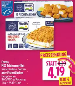 diska Frosta MSC Schlemmerfilet oder Fischstäbchen Angebot